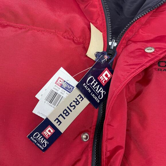 Chaps Ralph Lauren Mens large Reversible Duck Down Puffer Multicolor Vest NWT - Picture 4 of 8